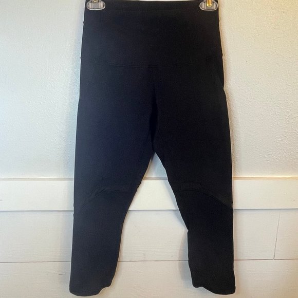 Lululemon Athletica High Rise Two Stripes Leggings Women's Size 6 - Picture 1 of 8